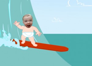 Surf Baby ecard